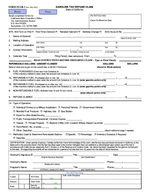 Fillable Online sco ca GTR Claim Form - California State Controller Fax ...