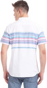 Aerojeans by Aeropostale Men Striped Casual Multicolor Shirt - Buy ...