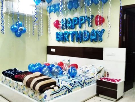 Blue Silver Birthday Love Decoration At Home In Delhi Ncr