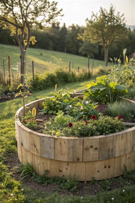 16+ Creative Circular Raised Garden Bed Ideas