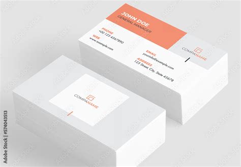 Business Card Layout Stock Template | Adobe Stock