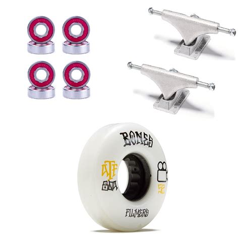 [CCS] Bones Filmers 80A Skateboard Wheels - 52mm with Bones Reds ...