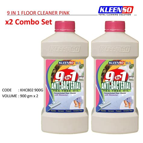 KLEENSO 9 in 1 Pink Tea Tree Oil Anti-Bacterial Floor Cleaner 900G x 2 ...
