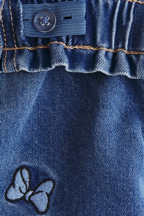Motif-detail wide leg jeans - Denim blue/Minnie Mouse - Kids | H&M IN