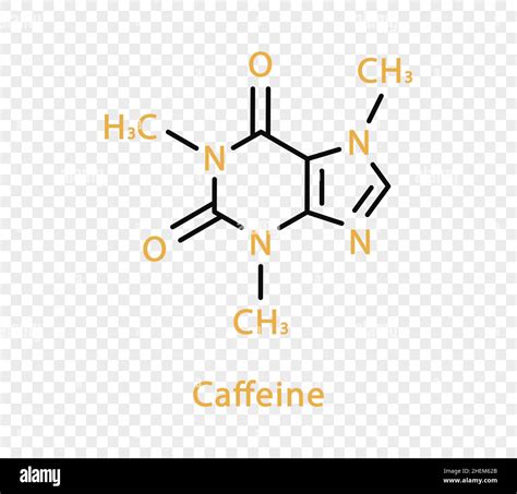 Caffeine chemical formula. Caffeine structural chemical formula ...