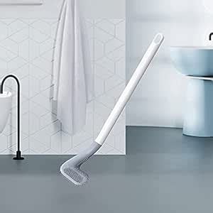 FLETIX Silicon Indian and Western Toilet Cleaning Brush with Slim No ...