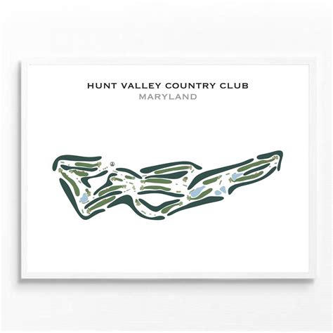 Hunt Valley Country Club, MD | Golf Course Map, Golf Map, Golfer Gift ...