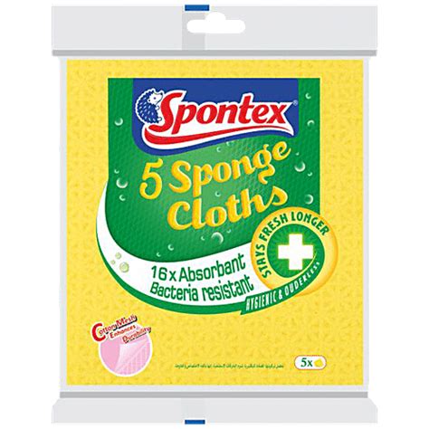 Buy Spontex Sponge Cloths - Anti-Bacterial, Ideal For Wiping In Kitchen ...