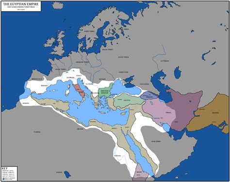 Map of the Egyptian Empire around ~200 BC | Roman empire map, Map, Ancient maps