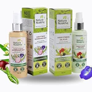 Buy Nature Nuskha Combo Care Kit Hair Oil 100ml & Nourishing Mist 100ml ...