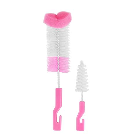 2 in 1 Colored Feeding bottle brush baby bottle brush bottle cleaner ...