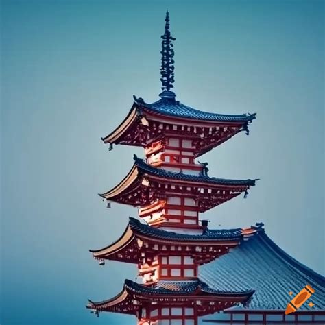 Ancient japan architecture with tall buildings on Craiyon