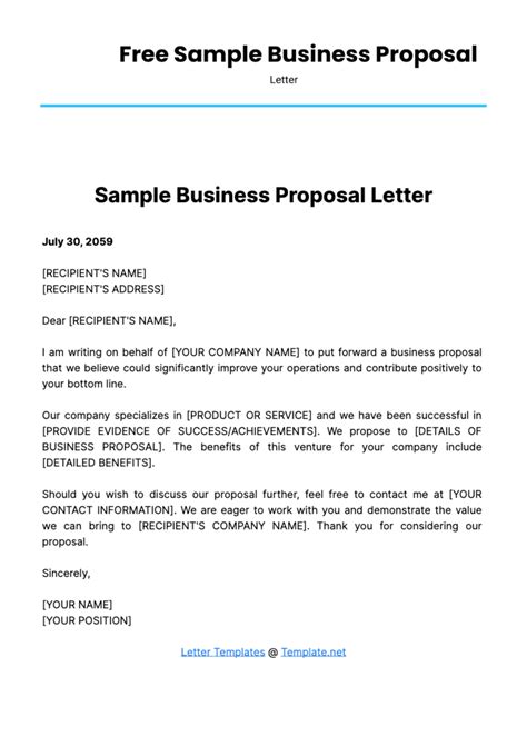Business Proposal Letter Example 的图像结果