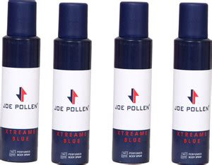 Joe Pollen XTREAME BLUE DEODORANT PACK OF 4 Body Spray - For Men ...
