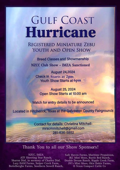 Gulf Coast Hurricane Registered Miniature Zebu Show - Youth and Open ...