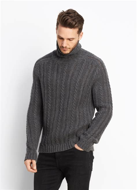 Red Cable Knit Turtleneck Sweater Men's at Tyler Aikenhead blog