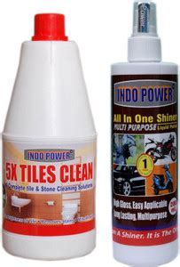 INDOPOWER TILES CLEANER 1ltr. +ALL IN-ONE MULTI-PURPOSE SHINER 200ml ...