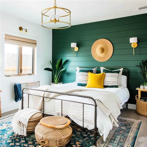 50+ Green Accent Bedroom Wall Ideas That Will Make You Green With Envy ...