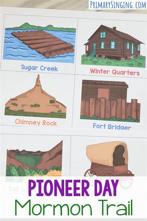 Pioneer Mormon Trail Stops Review Game - Primary Singing
