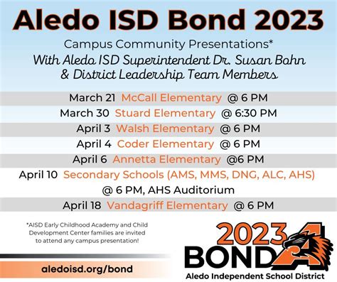 📅 Mark your calendars... - Aledo Independent School District