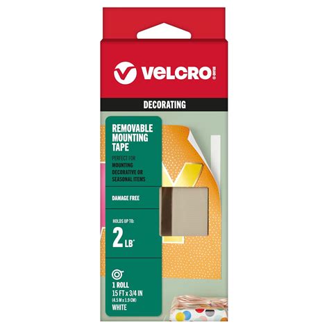 VELCRO Brand - Removable Mounting Tape, Damage-Free Hanging, 15ft x 3 ...