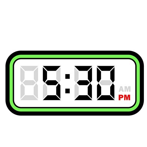 Digital Clock Time at 5.30 PM, Digital Clock 12 Hour Format 32048622 PNG