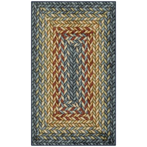 Maples Rugs Marion Bohemian Braided Multicolor Washable Entryway Area ...