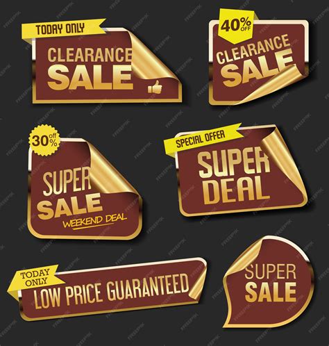 Collection of labels stickers | Premium Vector