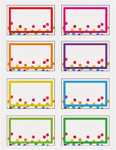 Everyday Art: Rainbow Party Printables (Free!) | Naamkaartjes, Werkjes ...
