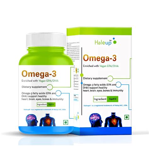 Vegan Omega-3 Capsules India – Algae DHA EPA Supplement – Haleup