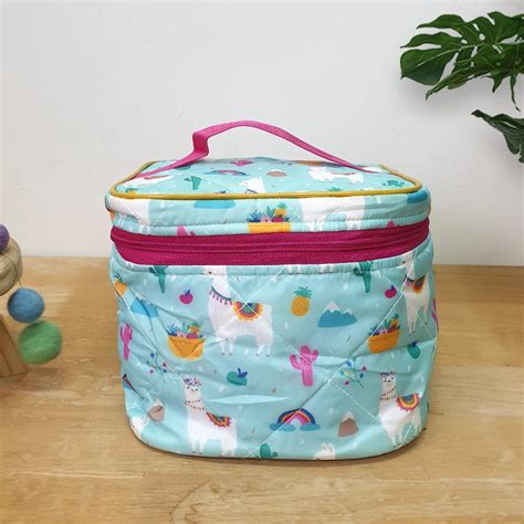 Vanity Pouch - Blue Llama – Rosada Baby