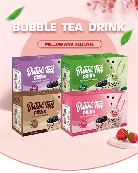 Customized Gift Box HOMEMADE BOBA MILK TEA KIT Taro Bubble Tea Flavor ...