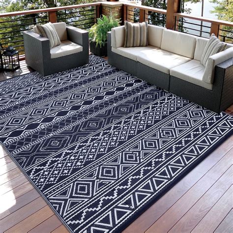 Garvee 5x8ft Plastic Outdoor Rugs,Bohemia Waterproof Straw Rug ...