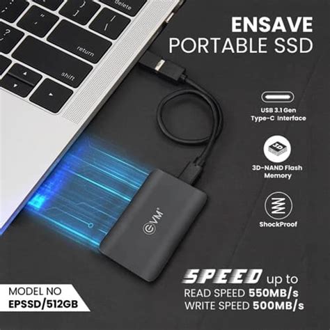 Buy EVM EnSave 512GB External SSD, Best Price
