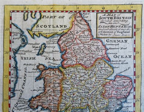 England & Wales Mercia Wessex Northumbria Saxon Kingdoms 1777 Bowen map: (1777) Map ...