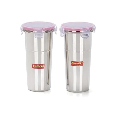 Buy Sumeet Stainless Steel Airtight, Leak Proof, Freezer Safe and Dust ...