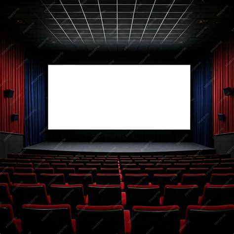 Grand Movie Theater with Expansive White Screen Awaiting the Next Film ...