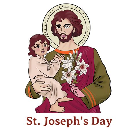 St Joseph PNG Image, St Josephs Day Red Costume, St Josephs Day, Red ...