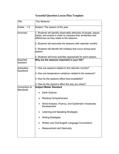 Image result for Seasons Lesson