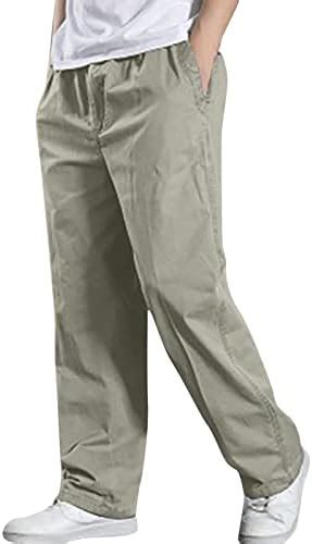 Buy IEPOFG Plus Size Pants for Men Casual Loose Fit Sweatpants Solid ...