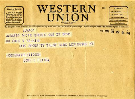 Western Union Telegram