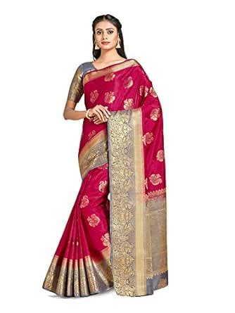 MIMOSA Women Kanjivaram Style Art Silk Saree Color : Red (4682-415-2D ...