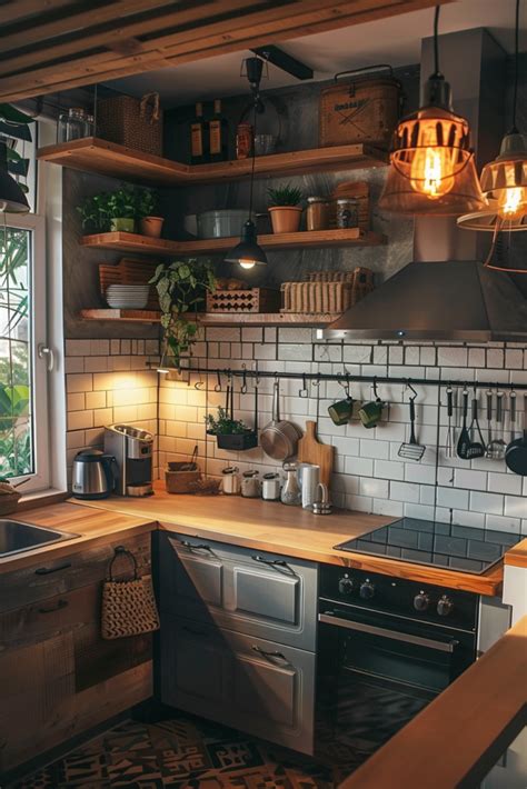 Image result for Rustic Small Kitchen