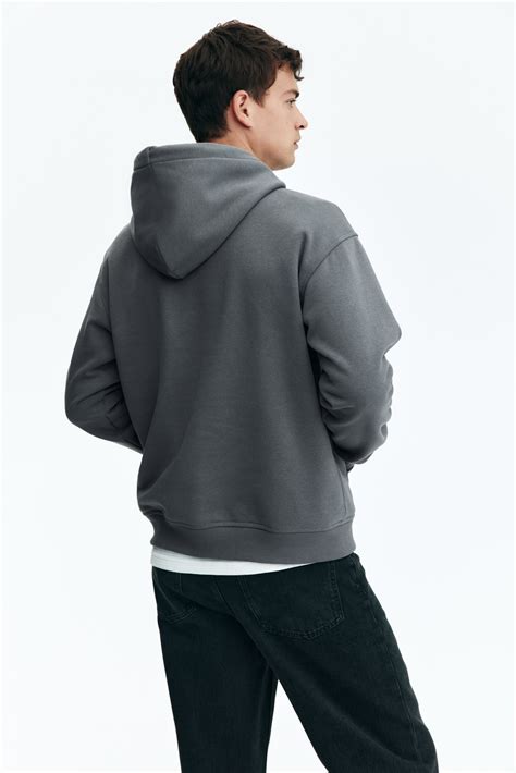 Loose Fit Hoodie - Dark grey - Men | H&M IN