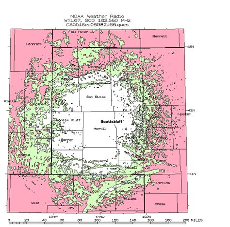 NOAA Weather Radio Coverage for Western and North Central Nebraska