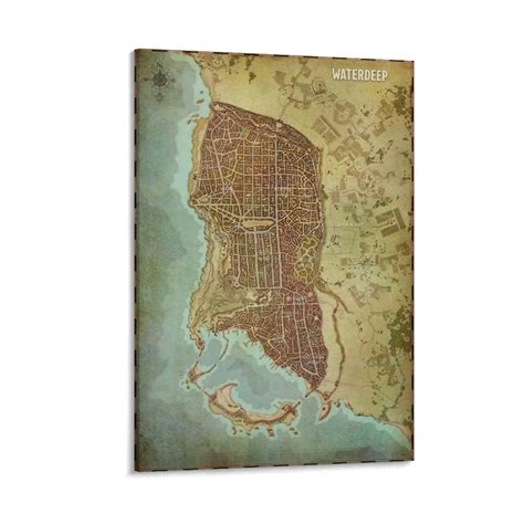 Buy Waterdeep Forgotten Realms Dungeons & Dragons World s Canvas Wall ...