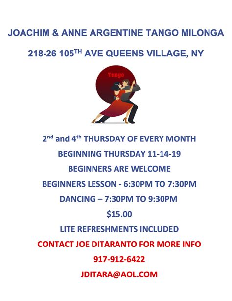 New York Tango Calendar