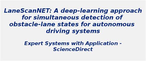 Obstacle-lane states for autonomous driving systems | S-Logix