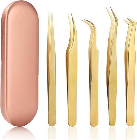 Amazon.com : SV Lash Tweezers | Lash Extension Tweezers Set | 5Pcs ...