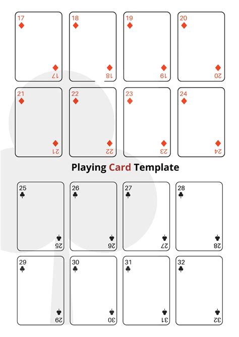 Free Playing Card Template For Google Docs